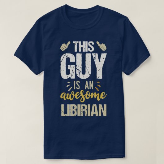 Deze man is een Geweldige bibliothecaris T-shirt (Design voorkant)