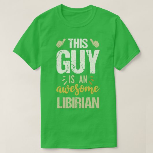 Deze man is een Geweldige bibliothecaris T-shirt (Design voorkant)