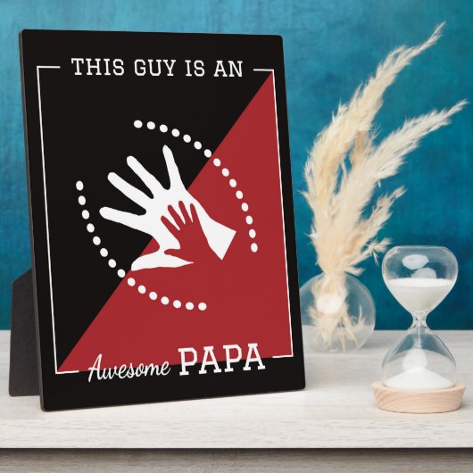 Deze man is een geweldige Papa Plaque Fotoplaat (Zijkant)