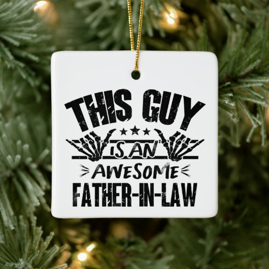Deze man is een Geweldige schoonvader Vaderdag Keramisch Ornament (Boom)