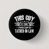 Deze man is een Geweldige schoonvader Vaderdag Ronde Button 3,2 Cm (Voorkant)