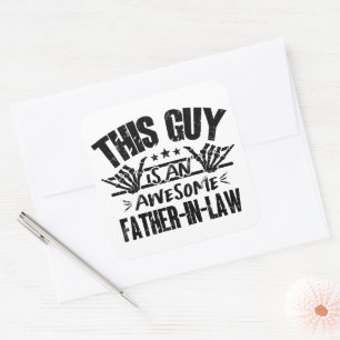 Deze man is een Geweldige schoonvader Vaderdag Vierkante Sticker