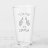 Deze man is een Kayaker Glas (Achterkant)