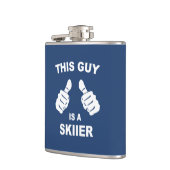 Deze man is een skiier heupfles (Links)