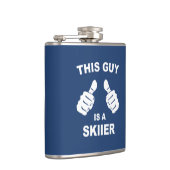 Deze man is een skiier heupfles (Rechts)