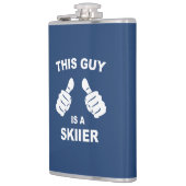 Deze man is een skiier heupfles (Links)