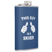 Deze man is een skiier heupfles (Rechts)