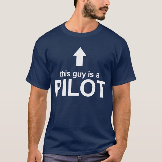 Deze man is een T-shirt van piloot Aviator (Voorkant)