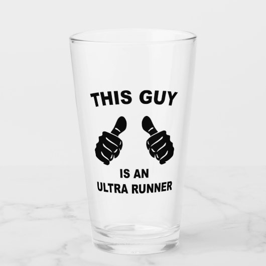 Deze man is een ultra-runner glas (Voorkant)