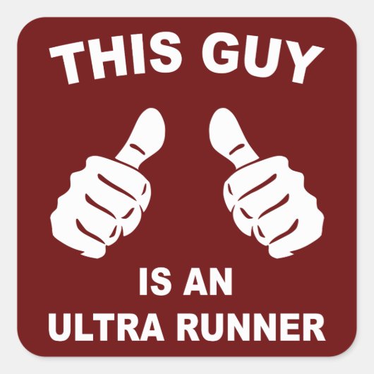Deze man is een ultra-runner vierkante sticker (Voorkant)
