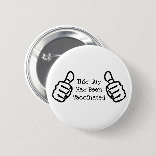 "Deze man is gevaccineerd" duimt Button omhoog (Voorkant /achterkant)