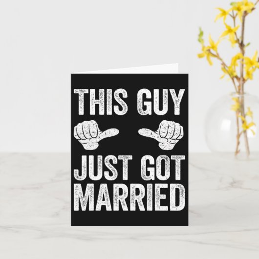 Deze man is net getrouwd met bruidegom, net getrou kaart (Gele Bloem)