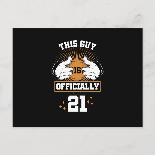 Deze man is officieel 21 Geweldige grappige verjaa Feestdagenkaart (Voorkant)