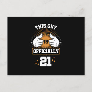 Deze man is officieel 21 Geweldige zondag. Feestdagenkaart