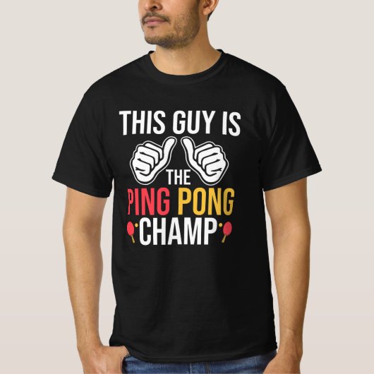 Deze man is pingpong Champ T-shirt (Voorkant)