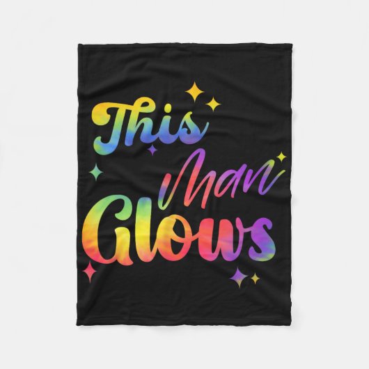 Deze Man Straalt Fijne Vaderdag Tie Dye Vader Kleu Fleece Deken (Voorkant)