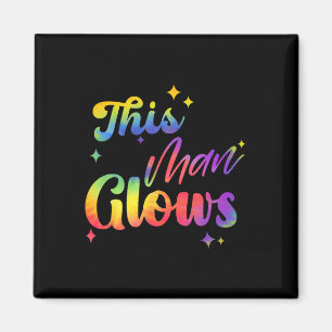 Deze Man Straalt Gelukkige Vaderdag Tie Dye Vader Magneet