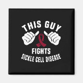 Deze man vecht tegen sikkelcelziekte - Bourgondisc Magneet (Voorkant)