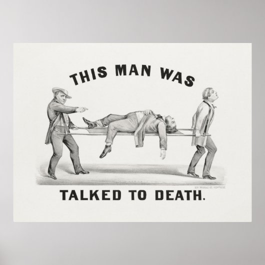 Deze man werd dood gepraat (1873 poster (Voorkant)