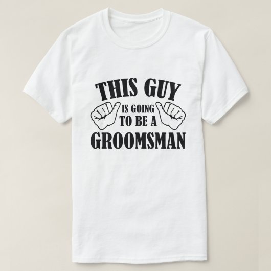Deze man wordt een Groomsman T-shirt (Design voorkant)