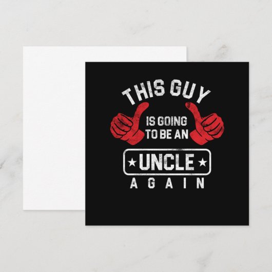 Deze man wordt weer een oom cadeau kaart (Voorkant / Achterkant)