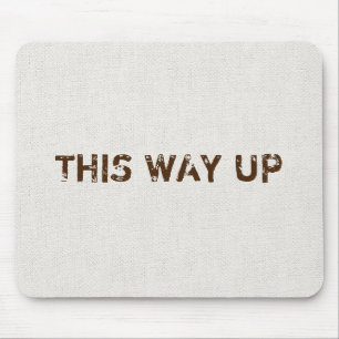 Deze manier omhoog Canvas textuur Muismat