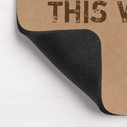 Deze manier omhoog kartonnen doos textuur muismat (Hoek)