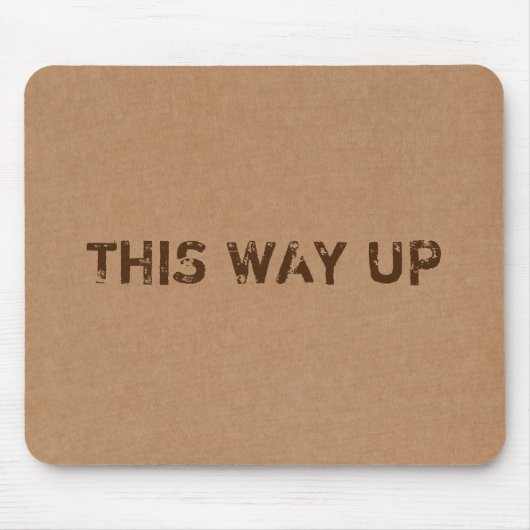 Deze manier omhoog kartonnen doos textuur muismat (Voorkant)