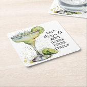 Deze Margarita Aint Drink zichzelf Kartonnen Onderzetters (Schuin)