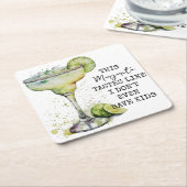 Deze Margarita smaakt alsof ik niet eens Kinderen  Kartonnen Onderzetters (Schuin)