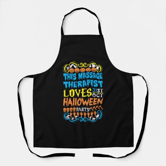 Deze massagetherapeut houdt van 31st Oct Halloween Schort (Voorkant)