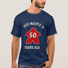 "Deze Meeple is 50 jaar oud!" Funny Birthday T-shirt