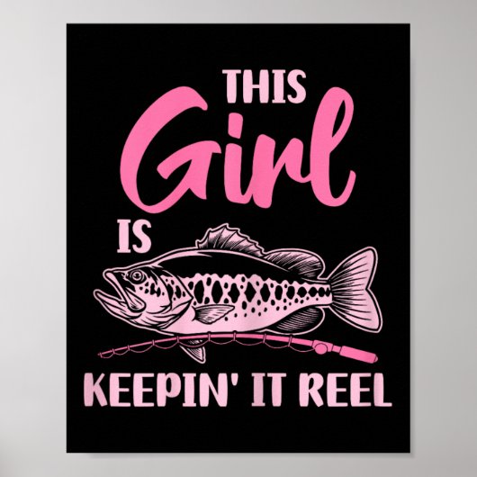 Deze meid houdt het bij Reel Vist Grappig Poster (Voorkant)