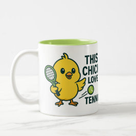 Deze meid houdt van Tennis Tweekleurige Koffiemok