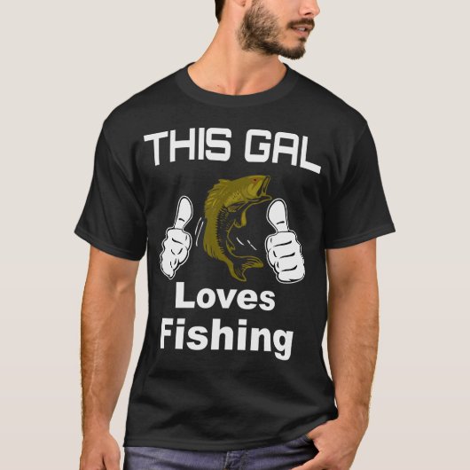 Deze meid houdt van vissen t-shirt (Voorkant)