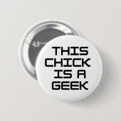 Deze meid is een nerd ronde button 5,7 cm (Voorkant /achterkant)