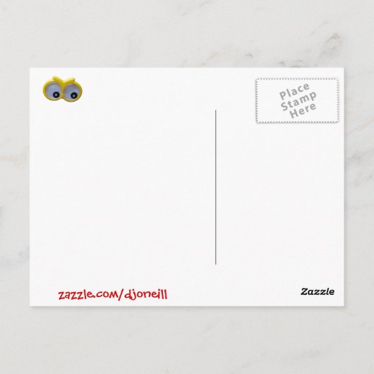 Deze meid mist je kippenthema briefkaart (Achterkant)