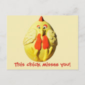 Deze meid mist je kippenthema briefkaart (Voorkant)