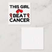 DEZE MEISBATKANKER VIERKANTE VISITEKAARTJE (Voorkant / Achterkant)