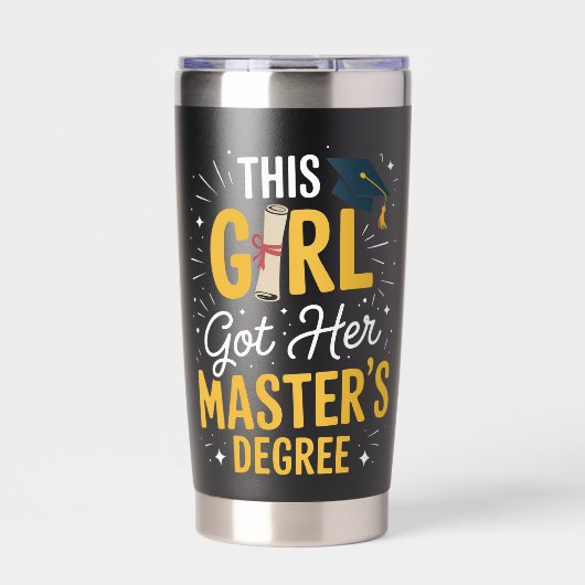 Deze Meisje Haalde Haar Masterdiploma Afstuderen 2 Geïsoleerde Drinkbeker (Voorkant)