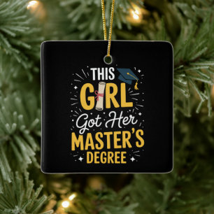 Deze Meisje Haalde Haar Masterdiploma Afstuderen 2 Keramisch Ornament