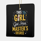 Deze Meisje Haalde Haar Masterdiploma Afstuderen 2 Keramisch Ornament (Links)