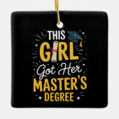 Deze Meisje Haalde Haar Masterdiploma Afstuderen 2 Keramisch Ornament (Voorkant)