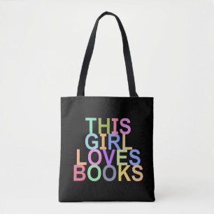 DEZE MEISJE HOUDT VAN BOEKEN CANVAS TAS