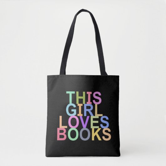 DEZE MEISJE HOUDT VAN BOEKEN CANVAS TAS (Voorkant)