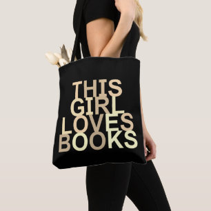 DEZE MEISJE HOUDT VAN BOEKEN CANVAS TAS