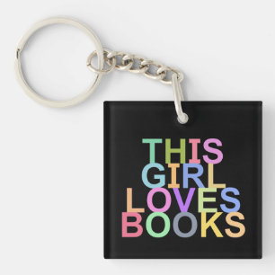 DEZE MEISJE HOUDT VAN BOEKEN SLEUTELHANGER