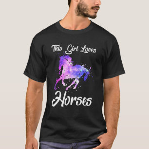 DEZE MEISJE HOUDT VAN PAARDEN Equestrian Ruiter Vr T-shirt