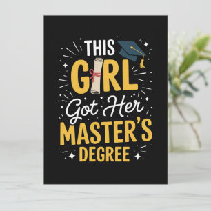 Deze Meisje Kreeg Haar Masterdiploma Afstuderen 20 Kaart