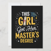 Deze Meisje Kreeg Haar Masterdiploma Afstuderen 20 Kaart (Voorkant)